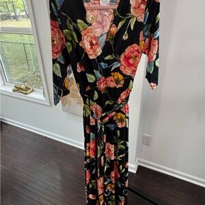 Floral Maxi Dress with V-Neck